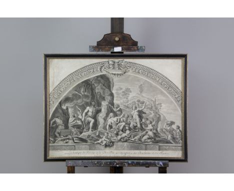 CORAZZARI (AFTER) APOLLO Line engraving by Francesco Piranesi, 1783, 49cm x 33cm, also La Boutique decVukcan et le Dieu Pan a