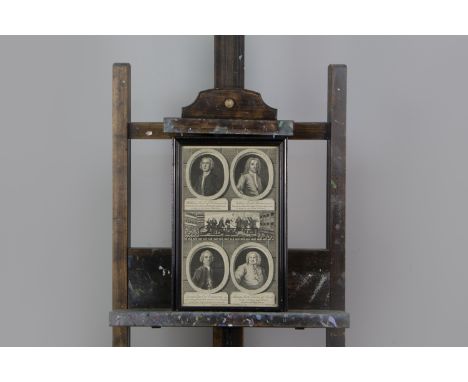 JACOBITE INTEREST MID 18th CENTURY QUADRUPLE ENGRAVED PORTRAIT GROUP BY B. COLE depicting William Boyd, 4th Earl of Kilmarnoc