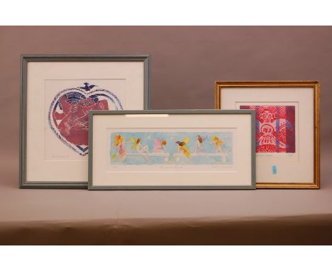 A collection of assorted Works of Art, including prints, engraving and etchings, comprising Pauline Sievent 'The View from th