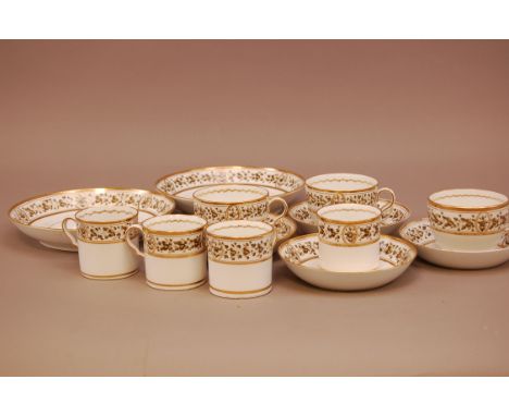 A ceramic Sopde Regency part tea and coffee set, No.334, comprising four coffee cups, three tea cups, four saucers, and two s