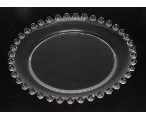 A Rene Lalique Andlau pattern circular plate, 16.5cm diam, etched mark