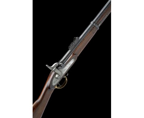 A .577 ENFIELD PATTERN 1853 2ND MODEL THREE BAND PERCUSSION SERVICE RIFLE OF THE INDIAN MUTINY, CIRCA 1857, serial no. 524, w