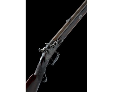 A .54 FLINTLOCK SPORTING-RIFLE SIGNED HEWSON, LONDON, CIRCA 1815, no visible serial number, with 26in. octagonal barrel rifle