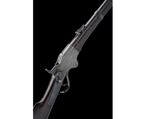 A RARE AND EARLY .56-52 SPENCER THREE BAND INFANTRY RIFLE OF THE CIVIL WAR, CIRCA 1863, serial no. 3852, with 30in. barrel ri