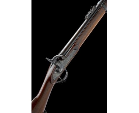 A .577 PATTERN 1856 TWO BAND SERVICE SHORT RIFLE, CIRCA 1857, no visible serial number, with 32 1/2in. barrel rifled with thr