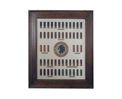 HAWKES LTD for KYNOCH A GOOD SHOTGUN CARTRIDGE PROMOTIONAL TRADE MIRROR, approx. 27in. x 31in., the frame embossed 'KYNOCH AM