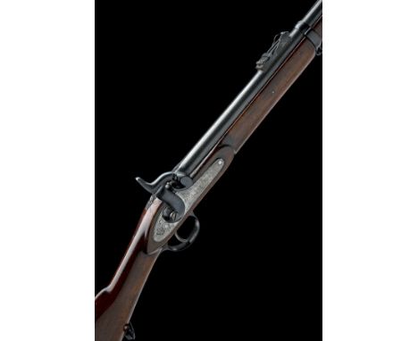 A .577 PATTERN 1860 VOLUNTEER TWO BAND PERCUSSION RIFLE, CIRCA 1859, no visible serial number, with 33in. barrel rifled with 