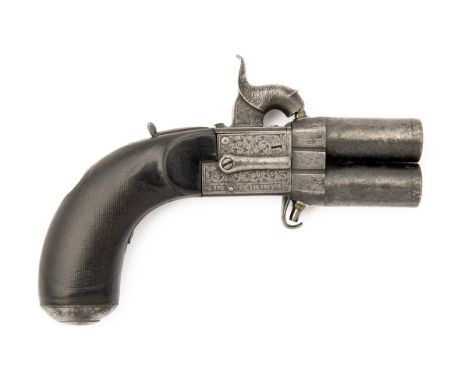 FORMERLY THE PROPERTY OF GEOFFREY BOOTHROYD A .44 TURNOVER PERCUSSION POCKET PISTOL BY LANG, CIRCA 1830, no visible serial nu