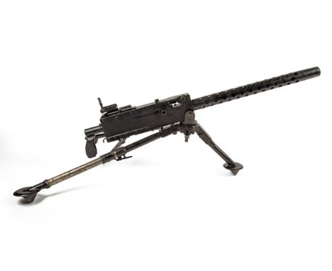 A DEACTIVATED M1919A4 BROWNING MEDIUM MACHINEGUN AND TRIPOD, serial no. 434575, manufactured by the Saginaw Steering Gear Div