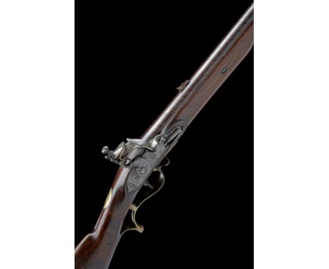 A GOOD .625 VOLUNTEER MATCH GRADE BAKER FLINTLOCK RIFLE SIGNED I. GILL, CIRCA 1802, serial no. T.W.W.III., with 30in. twist b