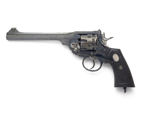 A .450/.455 WILKINSON-WEBLEY MODEL 1911 TARGET REVOLVER, serial no. 128810, for 1913, with blued 7 1/2in. barrel, blade fore-