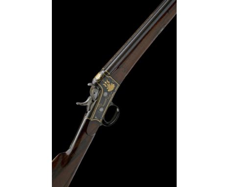 E. REMINGTON & SONS A RARE PRESENTATION 16-BORE 'NO.1 ACTION' ROLLING-BLOCK SPORTING SHOTGUN, serial no. 6, circa 1870, seria