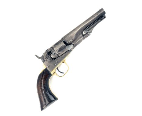 A .36 COLT MODEL 1862 POLICE PERCUSSION REVOLVER OF THE CIVIL WAR, CIRCA 1863, serial no. 16,700, with 4 1/2in. streamlined b