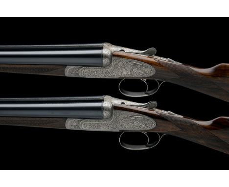 AUG. LEBEAU-COURALLY A PAIR OF SMEETS-ENGRAVED 16-BORE SINGLE-TRIGGER ROUND-BODIED HAND-DETACHABLE SIDELOCK EJECTORS, serial 