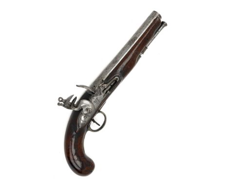 A GOOD .75 (MUSKET BORE) 1796 HEAVY DRAGOON FLINTLOCK PISTOL MARKED TO THE AYRSHIRE YEOMANRY CAVALRY, CIRCA 1800, issue no. 1