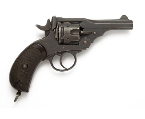 A BOER WAR .455 WEBLEY MKII SERVICE REVOLVER, serial no. 41059, circa 1898, with 4in. barrel, coin release fluted cylinder wi