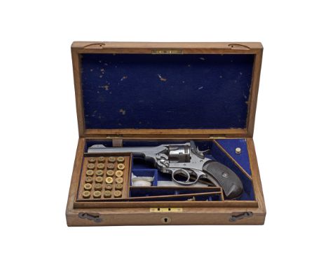 A SCARCE CASED .455 (6IN.) WEBLEY MKV SERVICE REVOLVER, serial no. 159026, dated for 1915, with 6in. barrel of 'MKVI' style, 