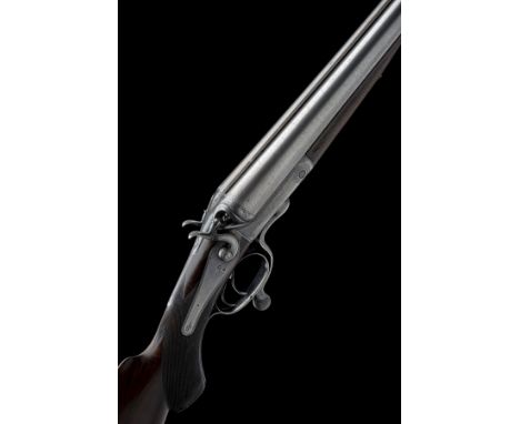 AN UNSIGNED 8-BORE DOUBLE-BARRELLED ROTARY-UNDERLEVER HAMMERGUN, serial no. 23204, circa 1890, 32 3/4in. damascus barrels, Jo