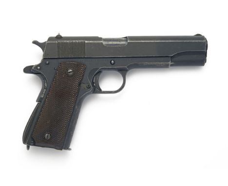 A WORLD WAR TWO .45 (ACP) COLT 1911A1-TYPE PISTOL BY REMINGTON RAND, serial no. 1959796, for 1944, with 5in. barrel, phosphat