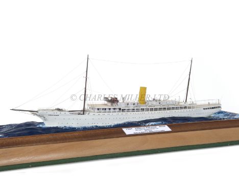 A 1:384 SCALE WATERLINE SHIP MODEL OF THE CELEBRATED FIRST CLASS NORWEGIAN CRUISE SHIP STELLA POLARISmodelled by R.A. Wilson,