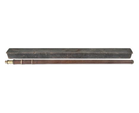 AN HISTORICALLY INTERESTING 1IN. SINGLE DRAW DECAGONAL REVERSE TAPER MARINE TELESCOPE BY J. GILBERT, LONDON, CIRCA 1760 WITH 