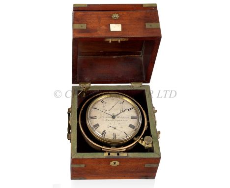 Ø AN EIGHT-DAY MARINE CHRONOMETER PROBABLY BY R. &amp; W. ROSKELL AND RETAILED BY J.G. FAIERS, LONDON, CIRCA 18304¼in. silver