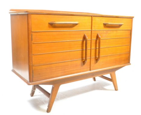 G-Plan - Redford - A vintage mid 20th century 1950s G-Plan Redford walnut sideboard credenza. The sideboard raised on tapered