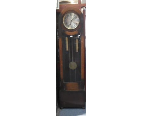 A 1930S OAK LONGCASE CLOCK