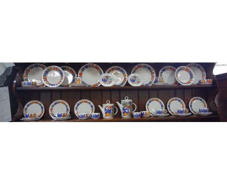 A VILLEROY &amp; BOCH 'Acapulco' part dinner service, including tea and coffee pots