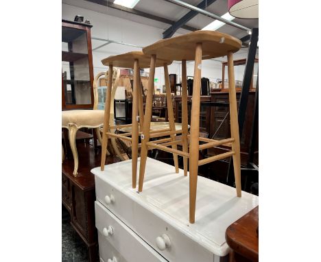 A PAIR OF ERCOL HIGH STOOLS (2)