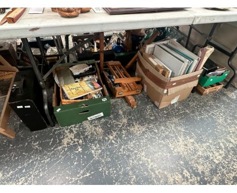 ARTISTS OIL PAINTS, AN EASEL, SKETCH PADS, A PORTABLE TYPEWRITER, ETC.
