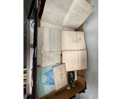SKETCH BOOKS, HAND WRITTEN DOCUMENTS, ETC.