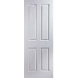 27 X X42414 Oakfield 4 Panel Grained Door. Square edge no arris Unwrapped. Size: 1981x686mm