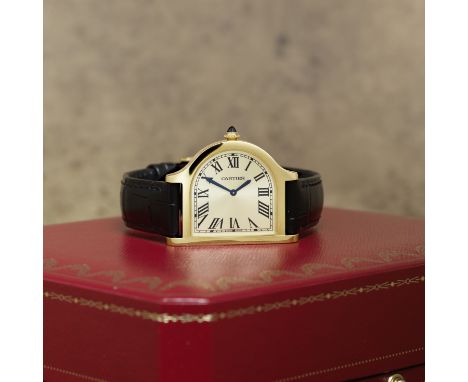 Cartier. A fine and rare Limited Edition 18K gold manual wind wristwatchModel: ClocheReference: 4337, Limited Edition No.088/