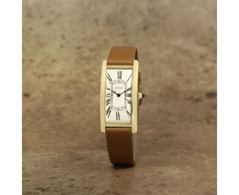 Cartier. A fine and rare Limited Edition 18K gold manual wind rectangular wristwatchModel: Tank Cintree 100Reference: 2718Dat