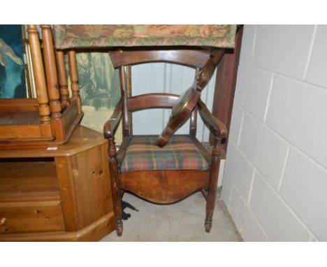 A Victorian commode chair