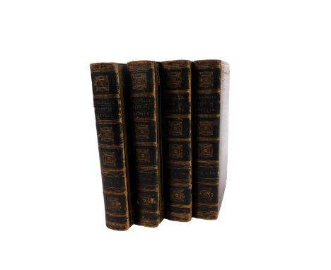 Boswell (James), The Life of Samuel Johnson, four vols., 8vo, with fold-out printed facsimiles of Johnson’s handwriting in vo
