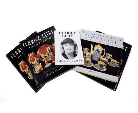 A collection of books and exhibition booklets relating to Clarice Cliff, including: ‘The Fantastic Flowers of Clarice Cliff’ 