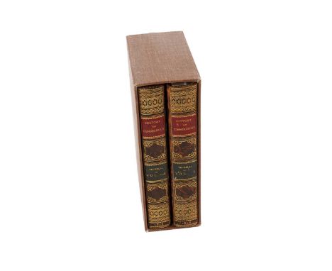 Trumbull (Benjamin), A Complete History of Connecticut, Civil and Ecclesiastical, two vols., 8vo, gilt-calf, with engraved po