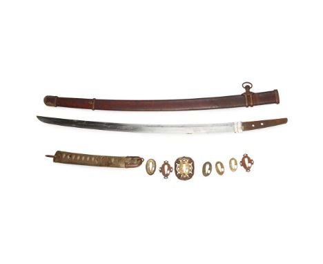 SHIN-GUNTO KATANA (LONG SWORD) WITH KOSHIRA-E (MOUNTING) SWORD EDO PERIOD, 17TH CENTURY, KUNITSUGU MARK WITH 20TH CENTURY MOU