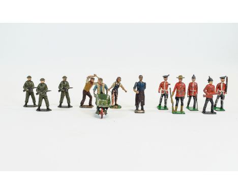 Lead Soldiers/Figures Small collection of lead soldiers, 3 bags, comprising approx 13 figures in total to include 1940's Land