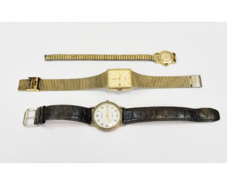 Collection Of Watches Three in total to include vintage Rotary in gold tone metal with rectangular face. Also, vintage Avia  