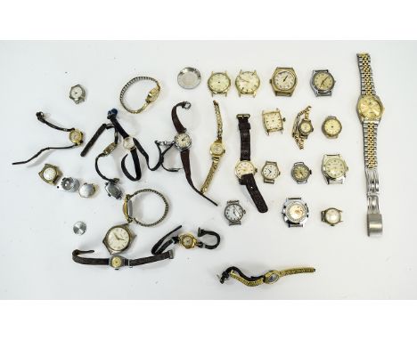 Mixed Lot Of Wristwatches Makes To Include Hanover, Ingersoll, Timex, Crescent, Limit etc All Spares Or Repair