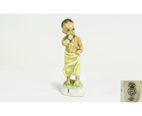 Royal Worcester Figure 'Burmah' HN 3068. Modeller Freda Doughty. Issued 1934-1972. Height 5 inches. 1st Quality. MInt conditi
