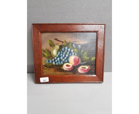 FRAMED STILL LIFE OIL ON BOARD&nbsp;