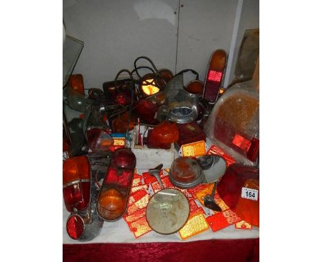 A good selection of used classic car rear light lenses and reflectors for Mini, VW Beetle etc.