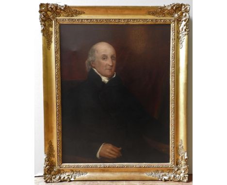 AN EARLY 19TH CENTURY PORTRAIT OIL PAINTING ON CANVAS, artist unknown, of Rev. Charles Cobbe Beresford (1770-1835), in a peri