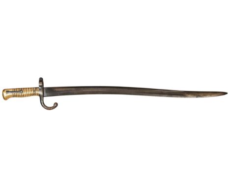 A FRENCH CHASSEPOT BAYONET, 29 cm long Note: These bladed products are not for sale to people under the age of 18. By bidding