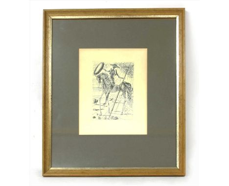 After Salvador Dalí (Spanish, 1904-1989) DON QUIXOTE Etching plate 17.1 x 12cm