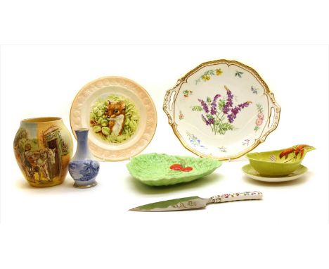 A collection of decorative ceramics to include Carlton ware, royal Worcester etc